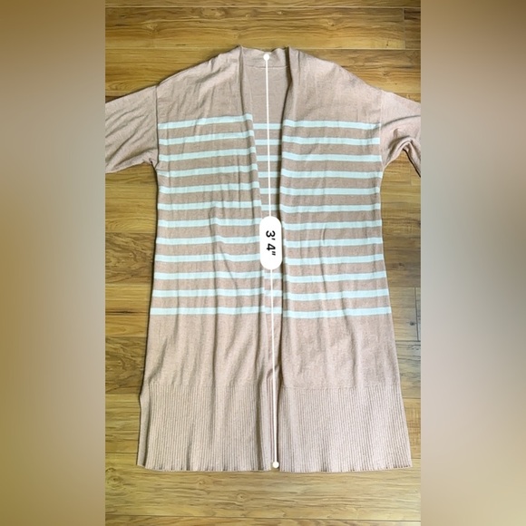 Striped Open-Front Cardigan Sweater - Picture 7 of 8